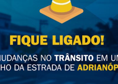 Prefeitura interdita trecho da Estrada de Adrianópolis, em Santa Rita, para construção de passarelas, dia 16