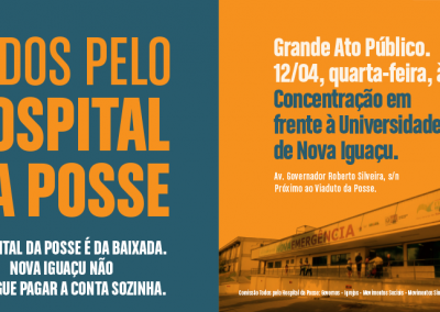 Ato público em favor do Hospital da Posse mobiliza Baixada Fluminense