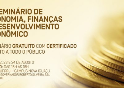 Nova Iguaçu realiza 1º Seminário de Economia, Finanças e Desenvolvimento Econômico gratuito