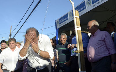 Bornier e Pezão inauguram adutora de abastecimento de água nos bairros Jardim Viga e Jardim Esplanada