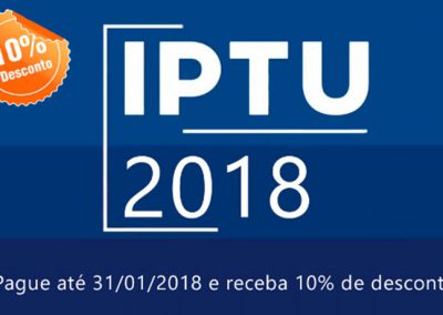 Contribuintes têm até o dia 31 para pagar cota única de IPTU com 10% de desconto
