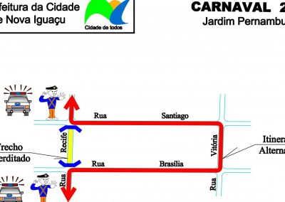 Prefeitura de Nova Iguaçu interdita ruas em 19 bairros para o Carnaval