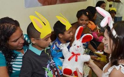 Crianças do Hospital da Posse comemoram Páscoa