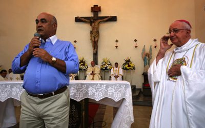 Nelson Bornier participa de missa celebrada pelo arcebispo do Rio de Janeiro, Dom Orani Tempesta em homenagem ao padroeiro de Nova Iguaçu