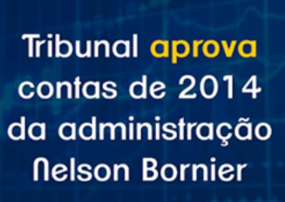 Tribunal aprova contas de 2014 da administração Nelson Bornier