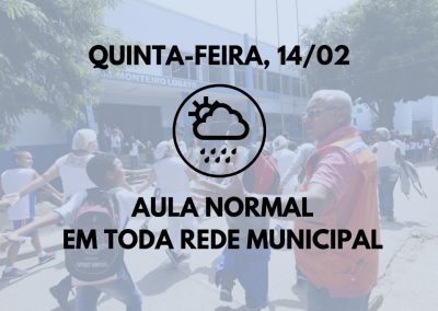 Aulas são retomadas nesta quinta-feira (14)