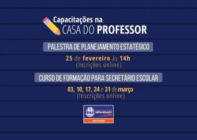 Casa do Professor capacita Profissionais da Educação