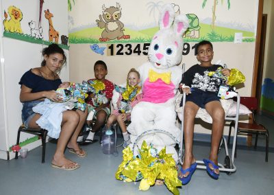 Crianças internadas no Hospital Geral de Nova Iguaçu ganham festa de Páscoa