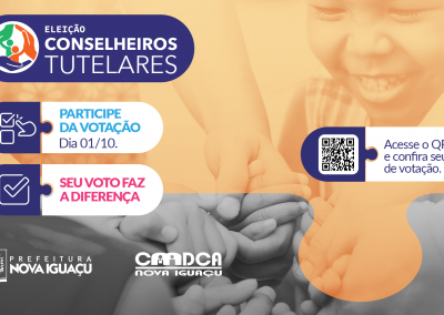 Eleição vai definir os 25 novos conselheiros tutelares de Nova Iguaçu neste domingo (1º)