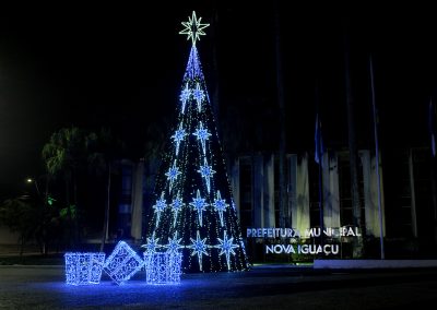 Nova Iguaçu ganha decoração natalina e reforça segurança na cidade