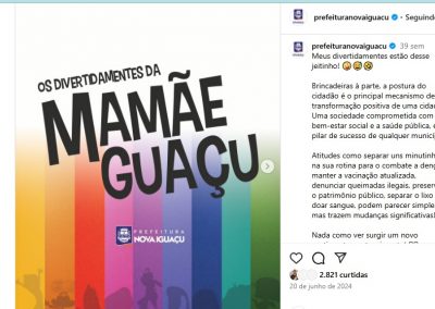 Nova Iguaçu entre os finalistas do Prêmio Social Media Gov de Comunicação Pública 2024